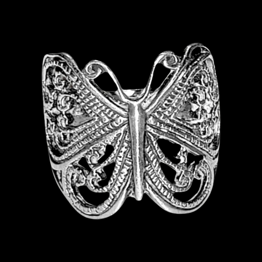 Sterling Silver Butterfly Ring – Filigree Design, Size 8.5 NWOT